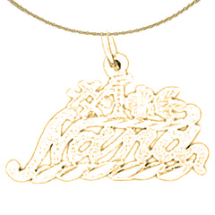 14K or 18K Gold #1 Nana Pendant