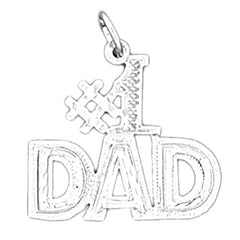 14K or 18K Gold #1 Dad Pendant