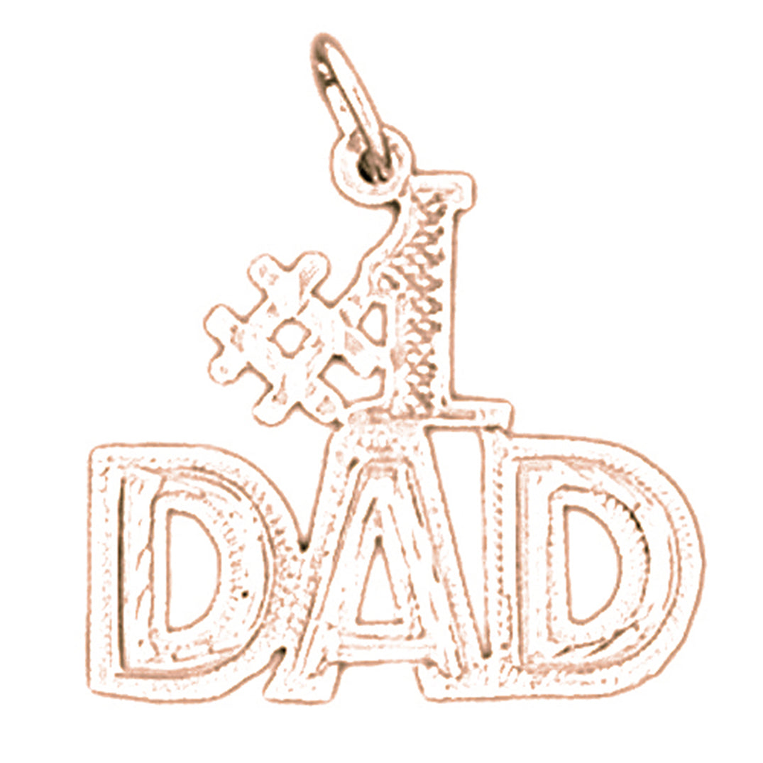 14K or 18K Gold #1 Dad Pendant