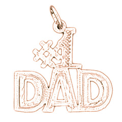 14K or 18K Gold #1 Dad Pendant