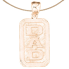 14K or 18K Gold Dad Pendant