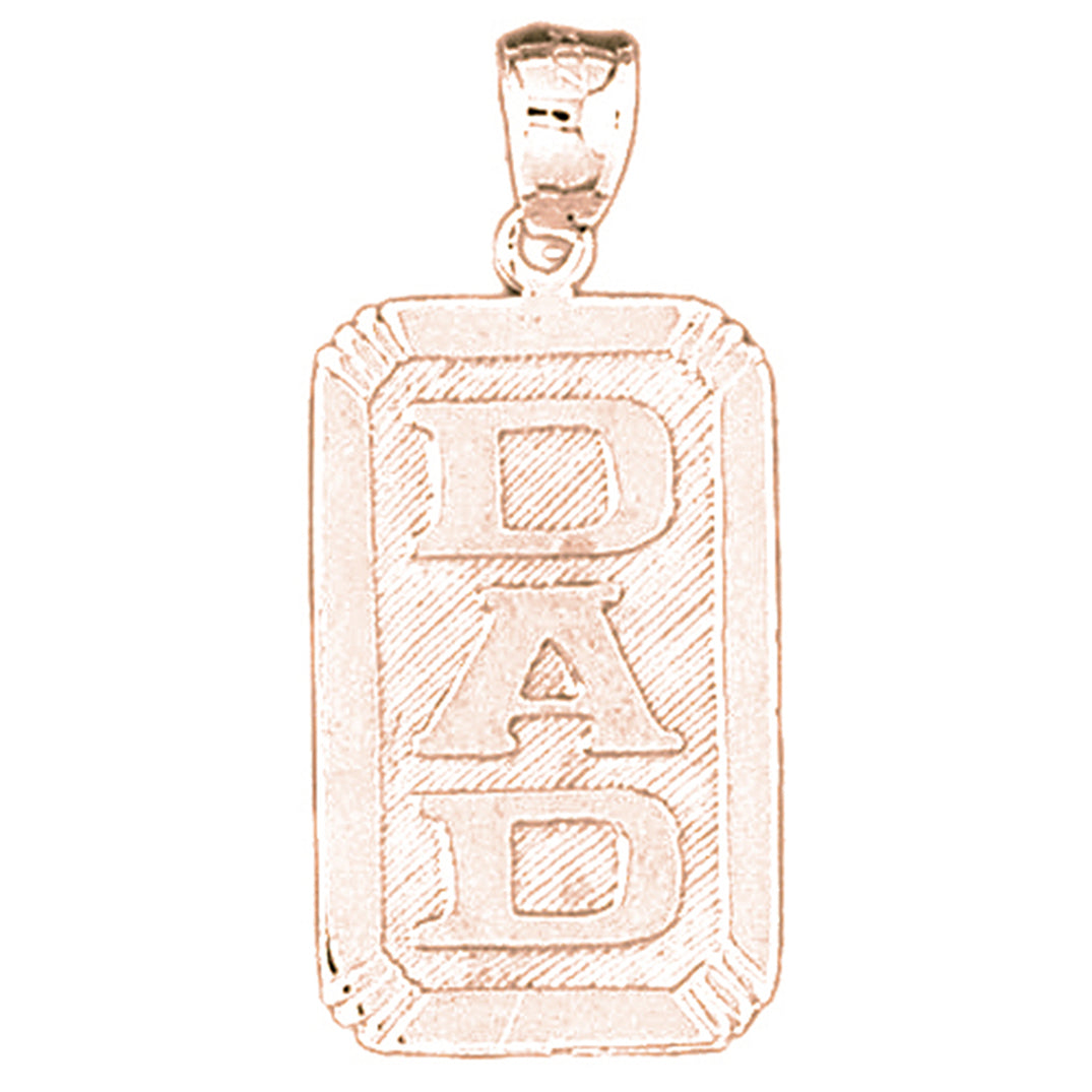 14K or 18K Gold Dad Pendant