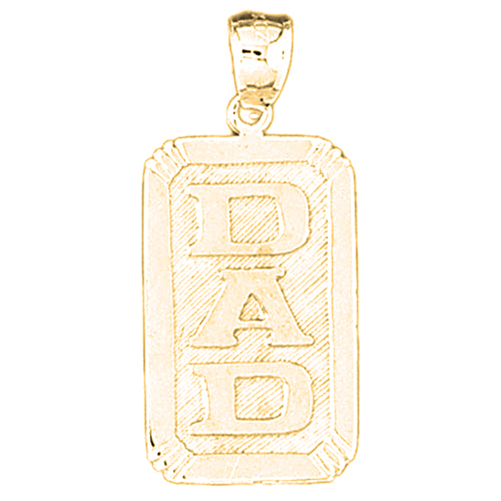 14K or 18K Gold Dad Pendant