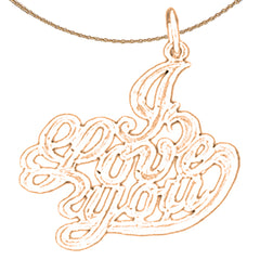 14K or 18K Gold I Love You Pendant