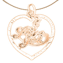 14K or 18K Gold I Love You Pendant