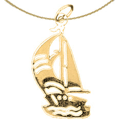 14K or 18K Gold Sailboat Pendant