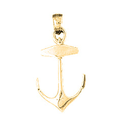 10K, 14K or 18K Gold Anchor Pendant