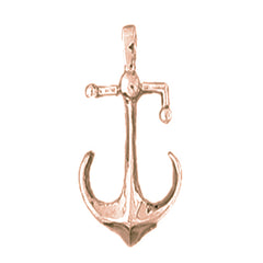 10K, 14K or 18K Gold Anchor Pendant