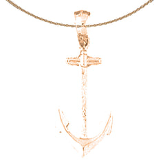 10K, 14K or 18K Gold Anchor Pendant