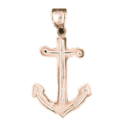 14K or 18K Gold Anchor Pendant