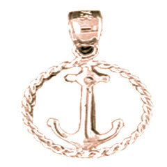 14K or 18K Gold Anchor Pendant