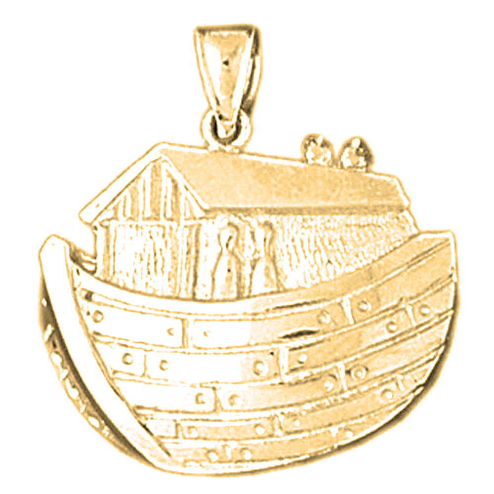 10K, 14K or 18K Gold Noah's Ark Pendant
