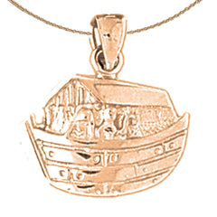 Colgante Arca de Noé en oro de 14 quilates o 18 quilates
