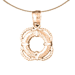 14K or 18K Gold Life Saver Pendant