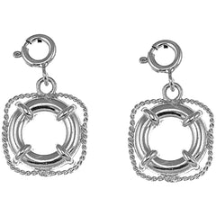 Sterling Silver 22mm Life Saver Earrings