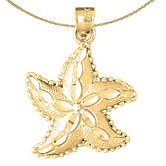 14K or 18K Gold Starfish Pendant