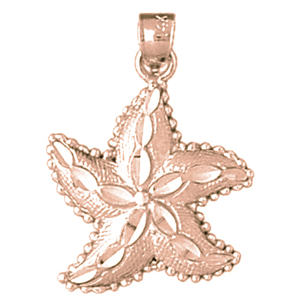 14K or 18K Gold Starfish Pendant