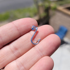 14K or 18K Gold Fish Hook Pendant