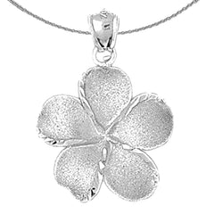 10K, 14K or 18K Gold Plumeria Flower Pendant