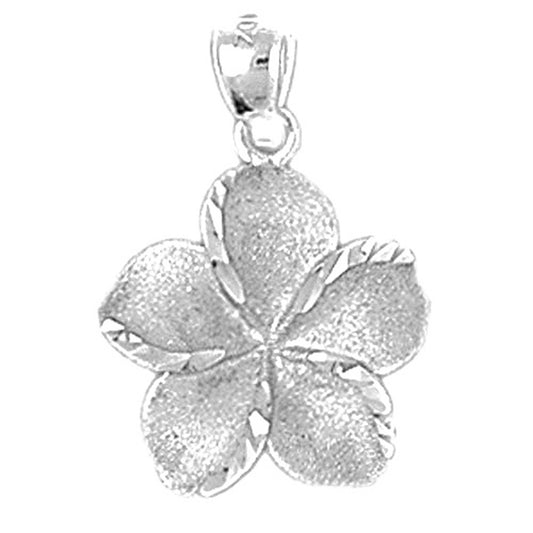 10K, 14K or 18K Gold Plumeria Flower Pendant