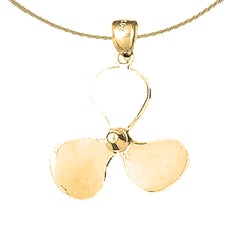 10K, 14K or 18K Gold Propeller Pendant