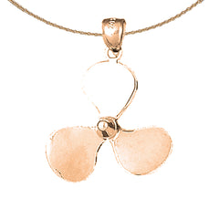 10K, 14K or 18K Gold Propeller Pendant