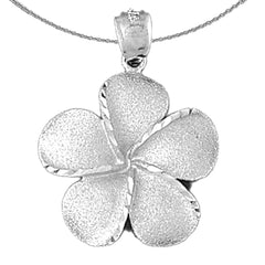 10K, 14K or 18K Gold Plumeria Flower Pendant