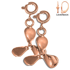 14K or 18K Gold Propeller Earrings