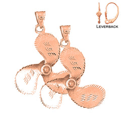 14K or 18K Gold Propeller Earrings