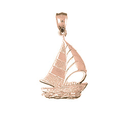 10K, 14K or 18K Gold Sailboat Pendant