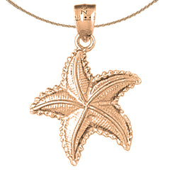 10K, 14K or 18K Gold Starfish Pendant