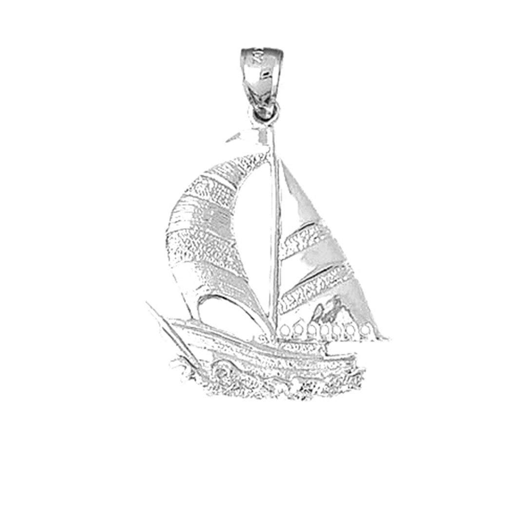 10K, 14K or 18K Gold Sailboat Pendant