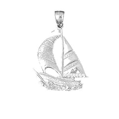 10K, 14K or 18K Gold Sailboat Pendant