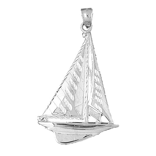 10K, 14K or 18K Gold Sailboat Pendant