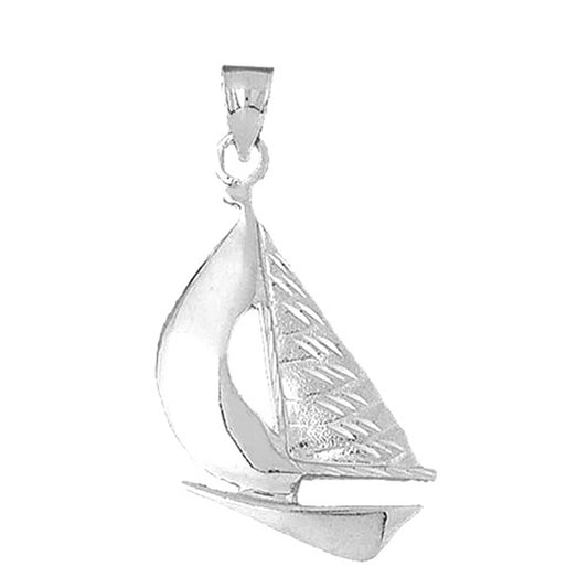 10K, 14K or 18K Gold Sailboat Pendant