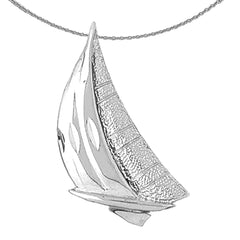 10K, 14K or 18K Gold Sailboat Pendant