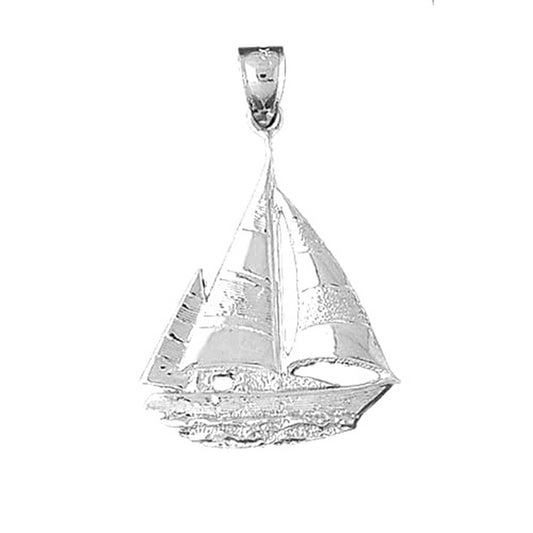 10K, 14K or 18K Gold Sailboat Pendant