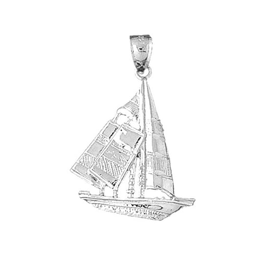 10K, 14K or 18K Gold Sailboat Pendant