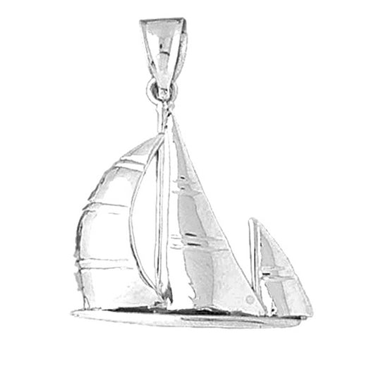 10K, 14K or 18K Gold Sailboat Pendant