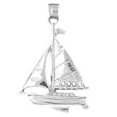 10K, 14K or 18K Gold Sailboat Pendant