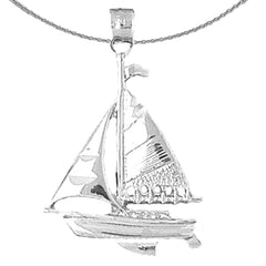 10K, 14K or 18K Gold Sailboat Pendant