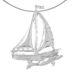 10K, 14K or 18K Gold Sailboat Pendant