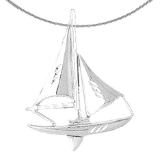 10K, 14K or 18K Gold Sailboat Pendant