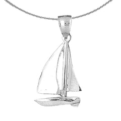 10K, 14K or 18K Gold Sailboat Pendant