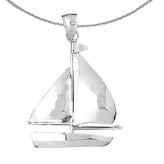 10K, 14K or 18K Gold Sailboat Pendant