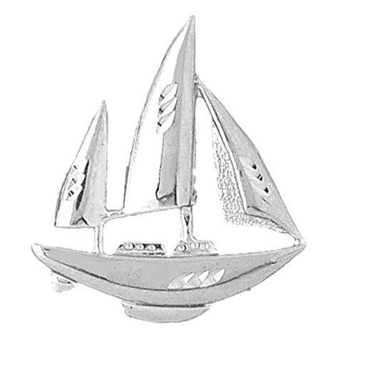 10K, 14K or 18K Gold Sailboat Pendant