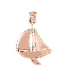 10K, 14K or 18K Gold Sailboat Pendant