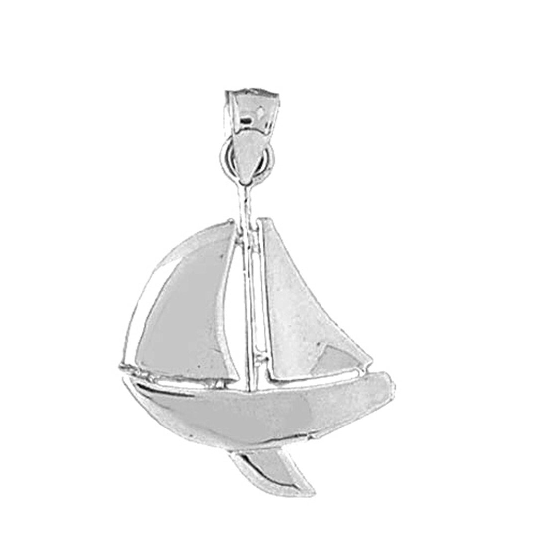 10K, 14K or 18K Gold Sailboat Pendant