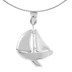 10K, 14K or 18K Gold Sailboat Pendant