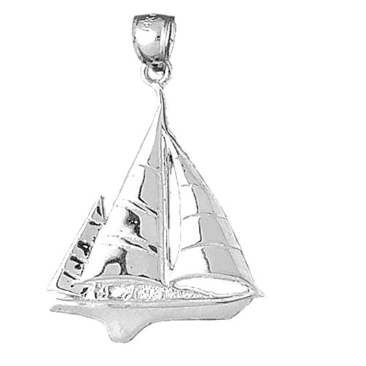 10K, 14K or 18K Gold Sailboat Pendant